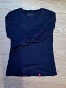 Granatowa bluzka t-shirt z długim rękawem