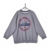 Męska Bluza Luźna Oversize Unisex Szara Jack & Jones +FIT |R. 5XL