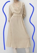Sukienka Massimo Dutti wiskoza wełna 