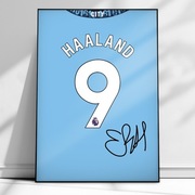 Plakat na ścianę A3 w ramce Haaland Manchester City 24/25