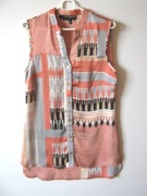 CODE ceglasta satynowa bluzka rS