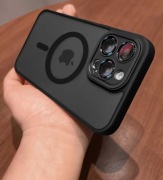 Etui czarne matowe iPhone 15 - case - ochrona - Real Photo