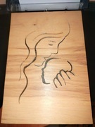 Obrazek wycięty ze sklejki wyrzynarką włosową