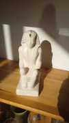 Porcelanowa duża figurka faraon podpórka 