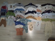 Duży zestaw ubranek dla chłopca - rozmiar 68