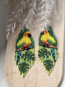Kolczyki z japońskich koralików.
