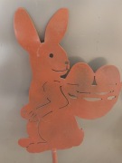 Zając wielkanocny duży 40 cm miedziany brązowy