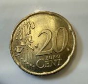 Moneta 20 eurocent 2002 R ( z błędem )