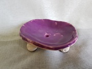 Mydelniczka ceramiczna z gliny fioletowa