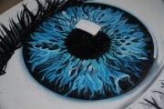 Ręcznie malowany obraz olejny "Niebieskie oko"