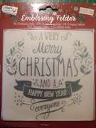 Folder scrapbooking embossing wytłaczanie 15x15 święta 