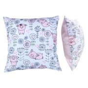 Poszewka 40x40 cm Figlarne Świnki róż - Bawełna