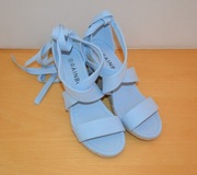 Błękitne sandały espadryle na koturnie Bonprix roz 39 nowe