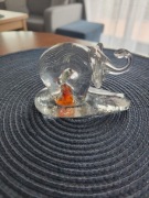 Szklany słonik z huty szkła Barbara z Polanicy 