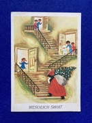 Zofia Fijałkowska Boże Narodzenie Wesołych Świąt pocztówka