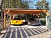 wiata carport2 płaski dach  na dwa auta montaż