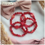 Bransoletka dla dziewczynki czerwona na szczęście 