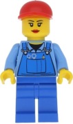 LEGO FIGURKA PANI PRACOWNIK CZAPKA 60020 cty0402