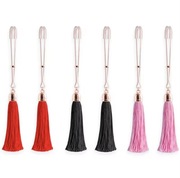 Metalowe frędzle zaciski na sutki różowe złoto kobiece piersi zaciski na