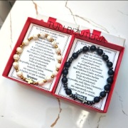 Podziękowania dla Chrzestnych Chrzest Święty Różaniec Prezent Box Rodziców