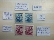 4szt. znaczki seria Mi 111 parka BOHMEN 1942r. Swastyka Gapa Niemcy Rzesza