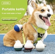 Pojemnik na wodę i karmę dla psa -SZARY