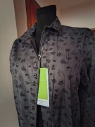 Koszula męska grafitowa wzory rozmiar s