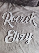 Napis Roczek imię ze sklejki wysokość 18 cm
