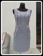 Letnia sukienka w pionowe paski Larichesse 40 L bawełna