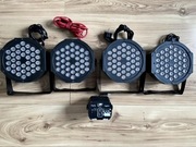ZESTAW OŚWIETLENIE DYSKOTEKOWE RGB 4X LED PAR + LASER OKAZJA