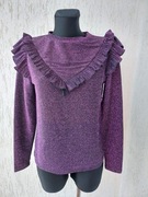 Bluzka fioletowa błyszcząca w roz XS/S. 