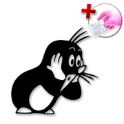 Naklejka UPS KRECIK AHOJ! - samochód, szyba, lusterko, ścianę