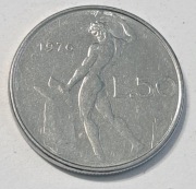 614. Moneta Włochy 50 lirów 1976  rok  