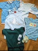 Pajacyki body czapeczka skarpetki rozm 62. 