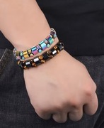 Komplet dwóch bransoletek hematyt oko tygrysa