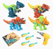 DINOZAURY DO SKRĘCANIA ZESTAW KONSTRUKCYJNY 4W1