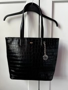 DKNY Bryant - czarna skórzana torebka 