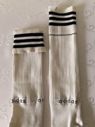 Getry piłkarskie adidas Originals Vintage 90s białe czarne paski skarpety