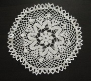 BIAŁA SERWETKA szydełkowa, hand made,34 cm