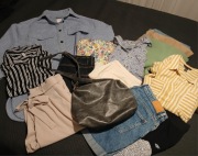 Paka zestaw ubrań damskich 42 44  XL XXL  19 szt buty torebka