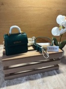 Torebka + pasek GUESS – butelkowa zieleń, NOWE z metkami