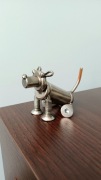 Piesek metalowa figurka miniatura Handmade 