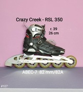 Rolki Crazy Creek - 5 kółek 82 mm/82a  ABEC-7  rozm. 39 /26 cm