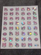 Holograficzne naklejki na paznokcie samoprzylepne sanrio my melody 