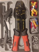 Zaciskarka do końcówek kablowych/konektorów + zaciski | zestaw