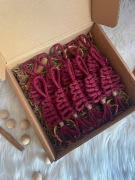 Zestaw dekoracje świąteczne na choinkę. Ozdoby na Boże Narodzenie makrama