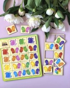 Drewniane puzzle "Motyle: kolory"