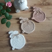 Podstawki pod kubki, dekoracje wielkanocne, zestaw 4 szt