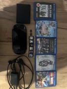 PlayStation Vita zestaw gry,karty pamięci,ładowarka pudełko na gry