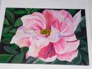 Obraz akryl kwiat rękodzieło